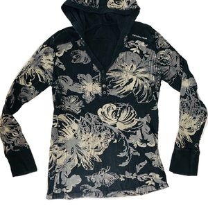 Calvin Klein Tops - Calvin Klein Hooded Long Sleeve Jersey & Raccoon Calvin Klein Tops - Calvin Klein Hooded Long Sleeve Jersey & Raccoon